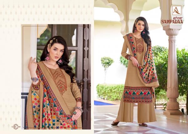 Alok Sampadaa Designer Pashmina Embroidery Salwar 